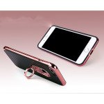 Wholesale iPhone 7 Plus Aluminum Design Ring Holder Stand Case (Rose Gold)